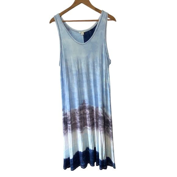 Est 1946 Sleeveless 14/16W Tie Dyed Midi Festival Bohemian Dress Hippie Boho - Picture 1 of 6